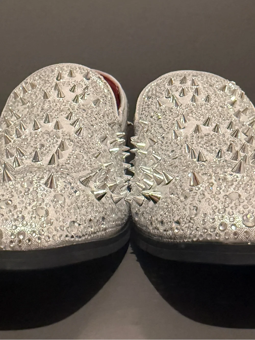 Enzo Romeo Men’s Rhinestone Studded Tuxedo Slip On Loafer Dress Shoes Size 9.5
